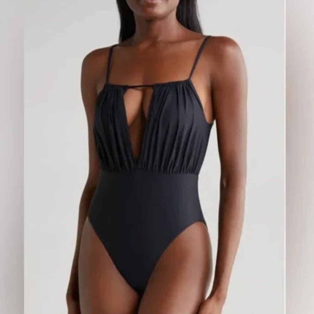 Maaji Midnight Ash Audrey V Plunge One Piece- size M